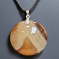 Pendentif Jaspe du Botswana Rond sur cordon (s)