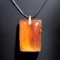 Pendentif Cornaline Rectangle sur Cordon (s)