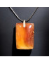 Pendentif Cornaline Rectangle sur Cordon (s)