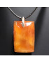 Pendentif Cornaline Rectangle sur Cordon (s)