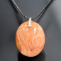 Pendentif Cornaline Ovale sur Cordon (s)