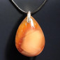 Pendentif Cornaline Goutte sur Cordon (s)