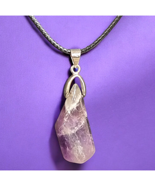 Pendentif Améthyste sur Cordon (s)