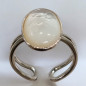 Bague Nacre Réglable 52+ Argent 925 (s)