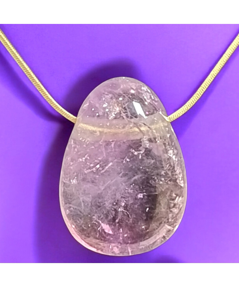 Pendentif Améthyste sur Chaîne dorée (s)