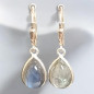 Boucles Labradorite Gouttes Argent 925 (s)