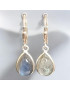 Boucles Labradorite Gouttes Argent 925 (s)