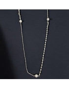 Collier Perles Eau douce Argent 925 (s)