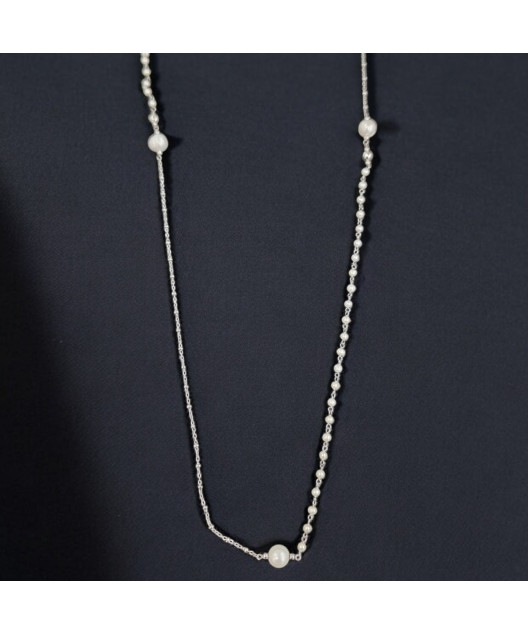 Collier Perles Eau douce Argent 925 (s)