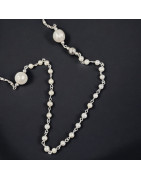Collier Perles Eau douce Argent 925 (s)