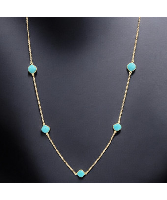 Collier Turquoise Argent...