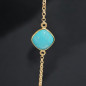 Collier Turquoise Argent 925 Plaqué or (Vermeil) (s)