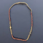 Collier Corail de l'Adriatique avec médaille "Vierge Marie" et Croix Argent 925 Plaqué or (Vermeil) (s)