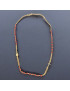 Collier Corail de l'Adriatique avec médaille "Vierge Marie" et Croix Argent 925 Plaqué or (Vermeil) (s)