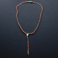 Collier Corail de l'Adriatique avec médaille "Vierge Marie" et Croix Argent 925 Plaqué or (Vermeil) (s)