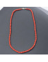 Collier Corail de l'Adriatique Pierres rondes 4mm avec fermoir Argent 925 (s)