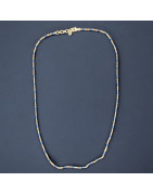 Collier Lapis-lazuli Plaqué or (s)