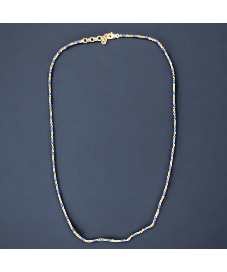 Collier Lapis-lazuli Plaqué or (s)