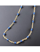 Collier Lapis-lazuli Plaqué or (s)