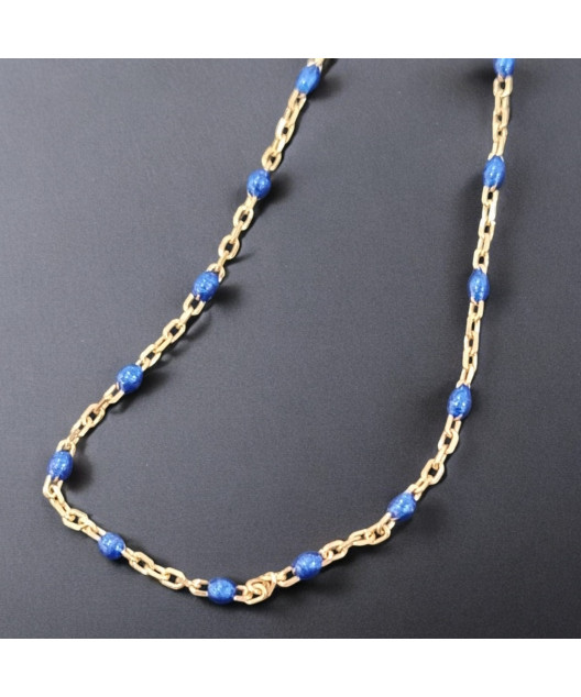 Collier Lapis-lazuli Plaqué or (s)