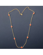 Collier Corail de l'Adriatique Argent Plaqué or (Vermeil) (s)