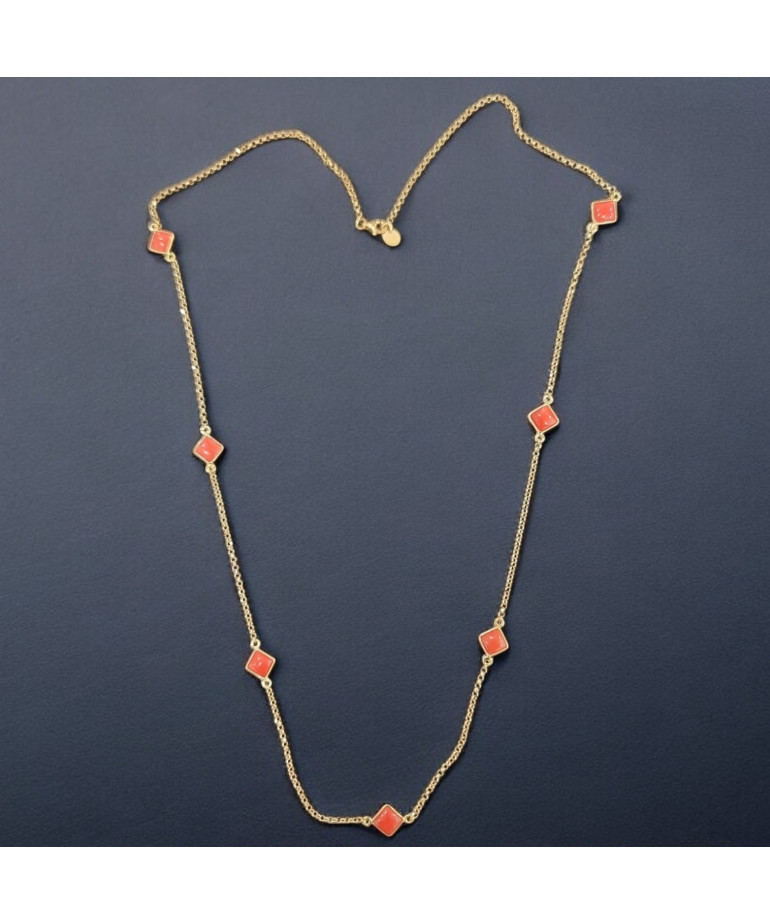 Collier Corail de l'Adriatique Argent Plaqué or (Vermeil) (s)