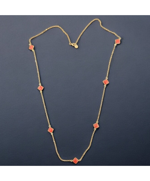 Collier Corail de l'Adriatique Argent Plaqué or (Vermeil) (s)