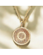 Pendentif Soleil avec chaîne Plaqué or (s)