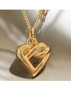 Pendentif Cœur avec chaîne Plaqué or (s)