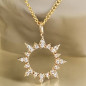 Pendentif Swarovski Soleil avec chaîne Plaqué or (s)