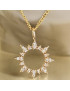 Pendentif Swarovski Soleil avec chaîne Plaqué or (s)