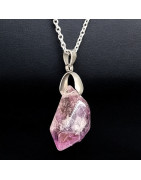 Pendentif Améthyste sur chaîne Acier inox (s)