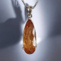 Pendentif Topaze Impériale sur chaîne Argent 925 (s)