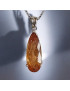 Pendentif Topaze Impériale sur chaîne Argent 925 (s)