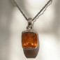Pendentif Opale de feu avec chaîne Argent 925 (s)