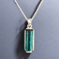 Pendentif Tourmaline Indigo sur chaîne Argent 925 (s)