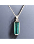 Pendentif Tourmaline Indigo sur chaîne Argent 925 (s)