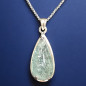 Pendentif Aigue marine sur chaîne Argent 925 (s)