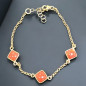 Bracelet Corail de l'Adriatique Argent 925 Plaqué or (Vermeil) (s)