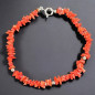 Bracelet Corail Baroque avec fermoir Argent 925 (s)