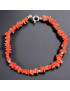 Bracelet Corail Baroque avec fermoir Argent 925 (s)