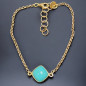 Bracelet Turquoise Argent 925 Plaqué or (s)