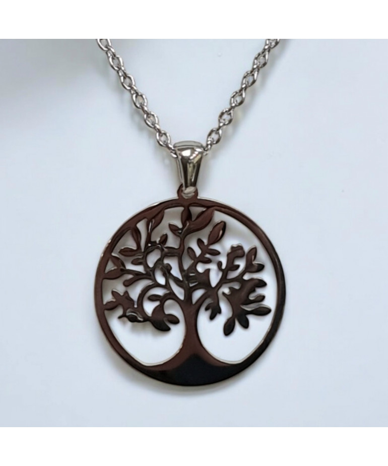 Pendentif Arbre de vie avec chaîne Acier (s)