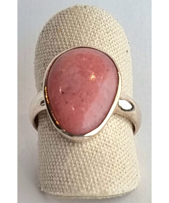 Bague Opale rose argent 925 Taille 57
