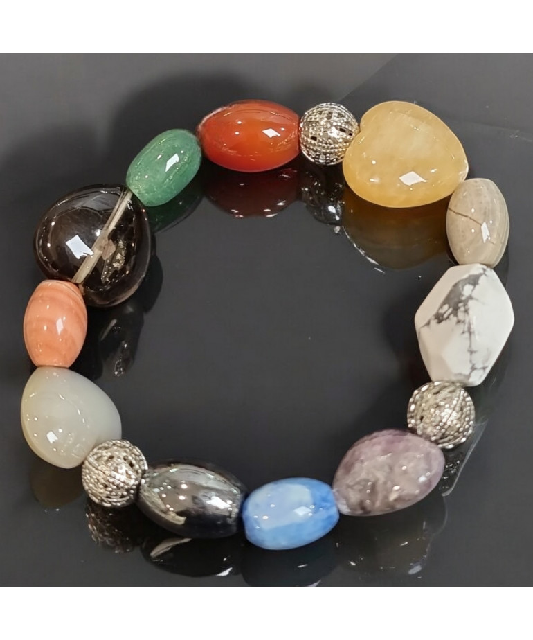 Bracelet Multipierres Cœurs et Inserts (s)