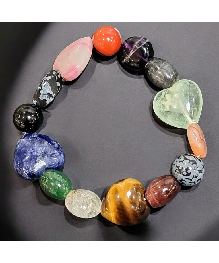 Bracelet Multipierres Cœurs (s)