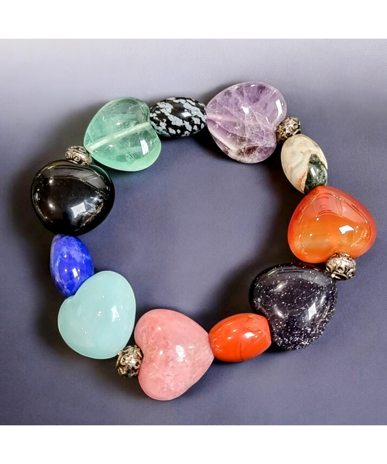 Bracelet Multipierres Cœurs et Inserts (s)