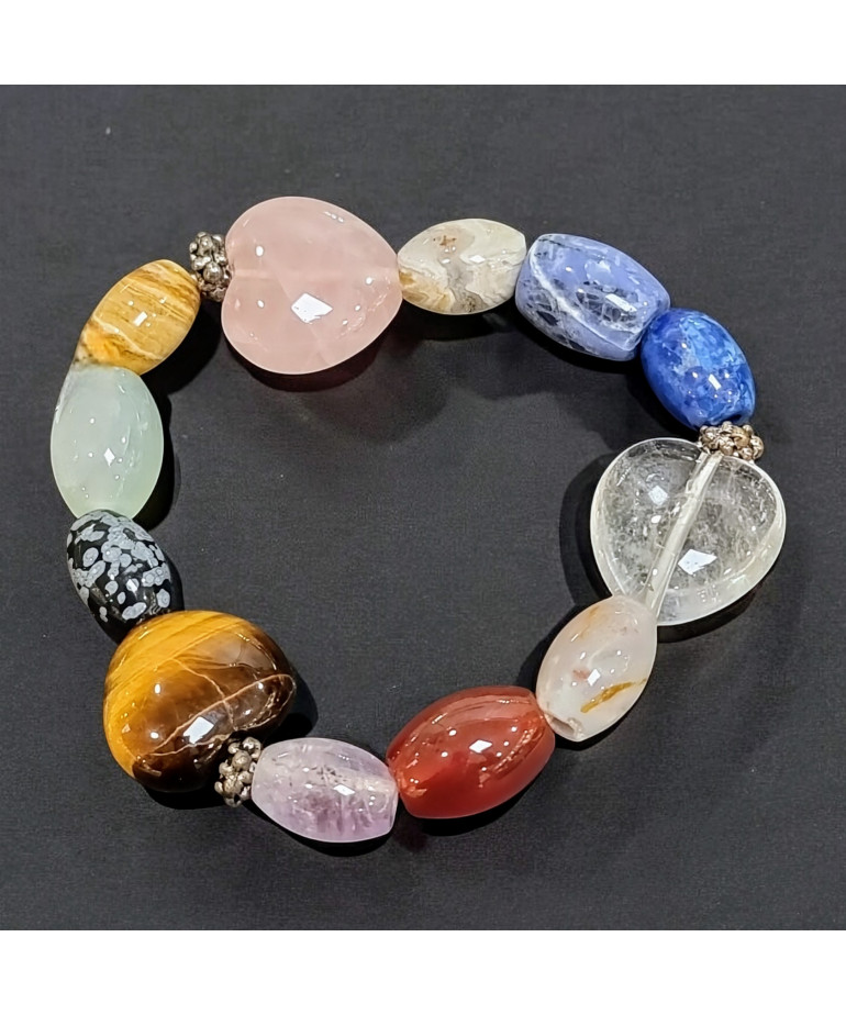 Bracelet Multipierres Cœurs et Inserts (s)