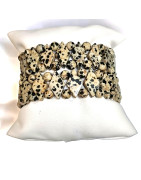 Bracelet Jaspe Dalmatien Lamelles (s)