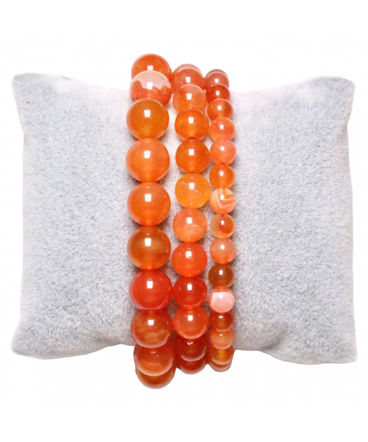 Bracelet Agate de feu Pierres rondes (s)